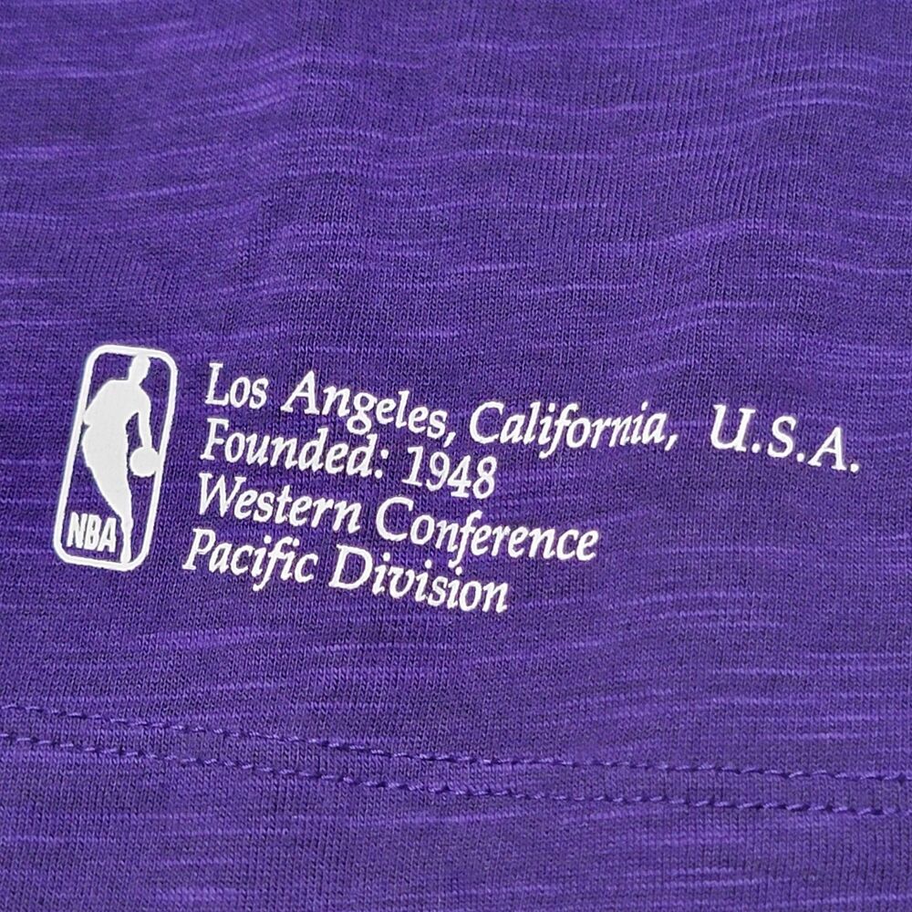 LA Lakers Dri-FIT T-Shirt Men's Medium Nike Purple NBA Basketball Athletic Tee - Picture 3 of 9